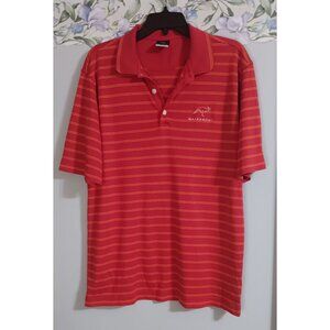 Nike Golf Medium Dri-Fit Red Strip Walkabout Kangaroo Athleisure Active Polo Top